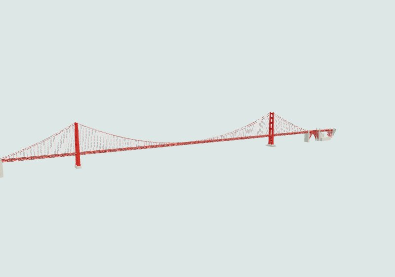 The Golden Gate Bridge in International Orange: art-deco towers, main cables and the open deck truss